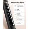 Fairywill Electric Toothbrush Powerful Sonic Cleaning - ADA Accepted Rechargeable Toothbrush with Timer, 5 Modes, 4 Brush Heads, 4 Hr Charge Last 30 Days Whitening Toothbrush for Adults and Kids Black