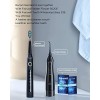 Fairywill Electric Toothbrush Powerful Sonic Cleaning - ADA Accepted Rechargeable Toothbrush with Timer, 5 Modes, 4 Brush Heads, 4 Hr Charge Last 30 Days Whitening Toothbrush for Adults and Kids Black