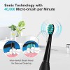 Fairywill Electric Toothbrush Powerful Sonic Cleaning - ADA Accepted Rechargeable Toothbrush with Timer, 5 Modes, 4 Brush Heads, 4 Hr Charge Last 30 Days Whitening Toothbrush for Adults and Kids Black