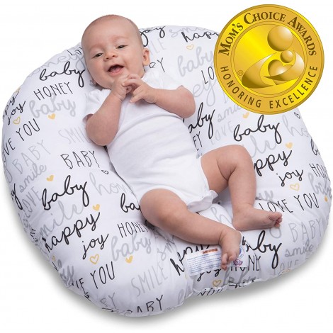 Boppy Original Newborn Lounger, Hello Baby Black and Gold