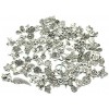 JIALEEY Wholesale Bulk Lots Jewelry Making Silver Charms Mixed Smooth Tibetan Silver Metal Charms Pendants DIY for Necklace Bracelet Jewelry Making and Crafting, 100 PCS