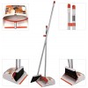 Broom and Dustpan/Broom with Dustpan Combo Set,Standing Dustpan Dust Pan with Long Handle 40"/52" for Home Kitchen Room Office Lobby Indoor Floor Cleaning Broom Dustpan Set Upright