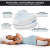 Contour Legacy Legacy Leg & Knee Foam Support Pillow - Soothing Pain Relief for Sciatica, Back, Hips, Knees, Joints & Pregnancy - As Seen on TV (Leg Pillow Only, Ventilated Memory Foam)