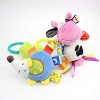 WILNARA 6 Pack Rattle Toys Hanging Bell Animal + Music Teethers Rabbit Toy for 0-12 Months Baby Stroller Gift