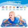 Infinno Inflatable Tummy Time Mat Premium Baby Water Play Mat for Infants and Toddlers Baby Toys for 3 to 24 Months, Strengthen Your Baby's Muscles, Portable