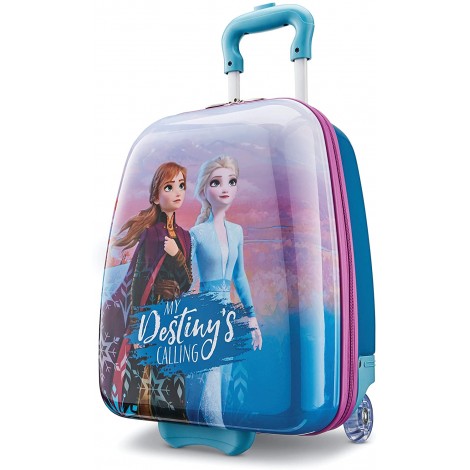  Roll over image to zoom in American Tourister Kids' Disney Hardside Upright Luggage, Frozen Destiny, Carry-On 16-Inch,128401-4427