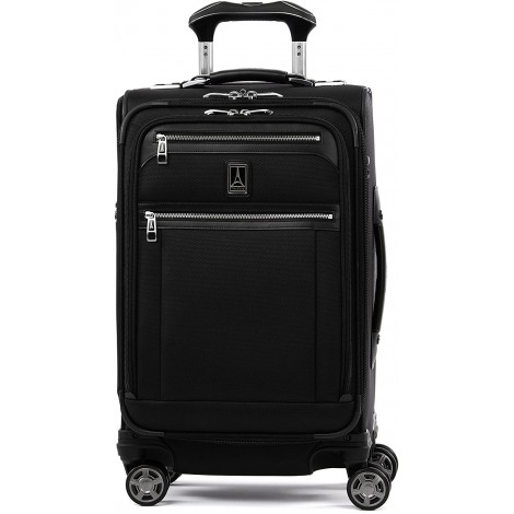 Travelpro Platinum Elite-Softside Expandable Spinner Wheel Luggage, Shadow Black, Carry-On 21-Inch