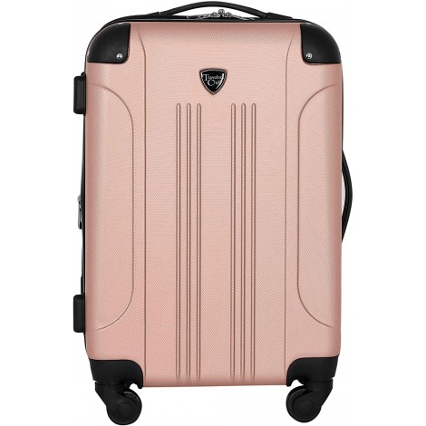 Travelers Club 20" Chicago Expandable Spinner Carry-On Luggage, Rose Gold