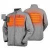 ORORO Men's Heated Fleece Jacket Full Zip with Battery Pack