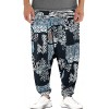 AITFINEISM Mens Cotton Baggy Hippie Boho Gypsy Aladdin Yoga Harem Pants